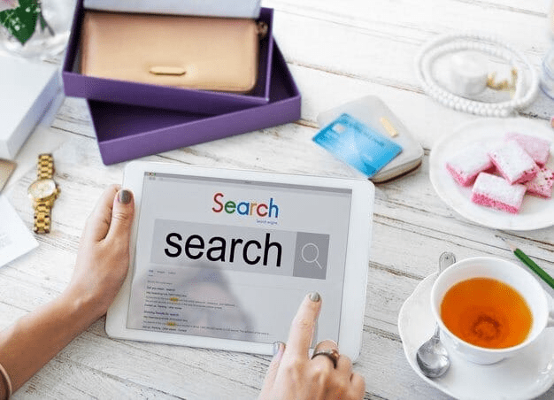 Representation of Search Engine Optimization (SEO) services with charts, graphs, and tools showcasing improved rankings and online visibility.